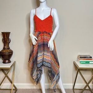 Sundress with crochet front and stretch back